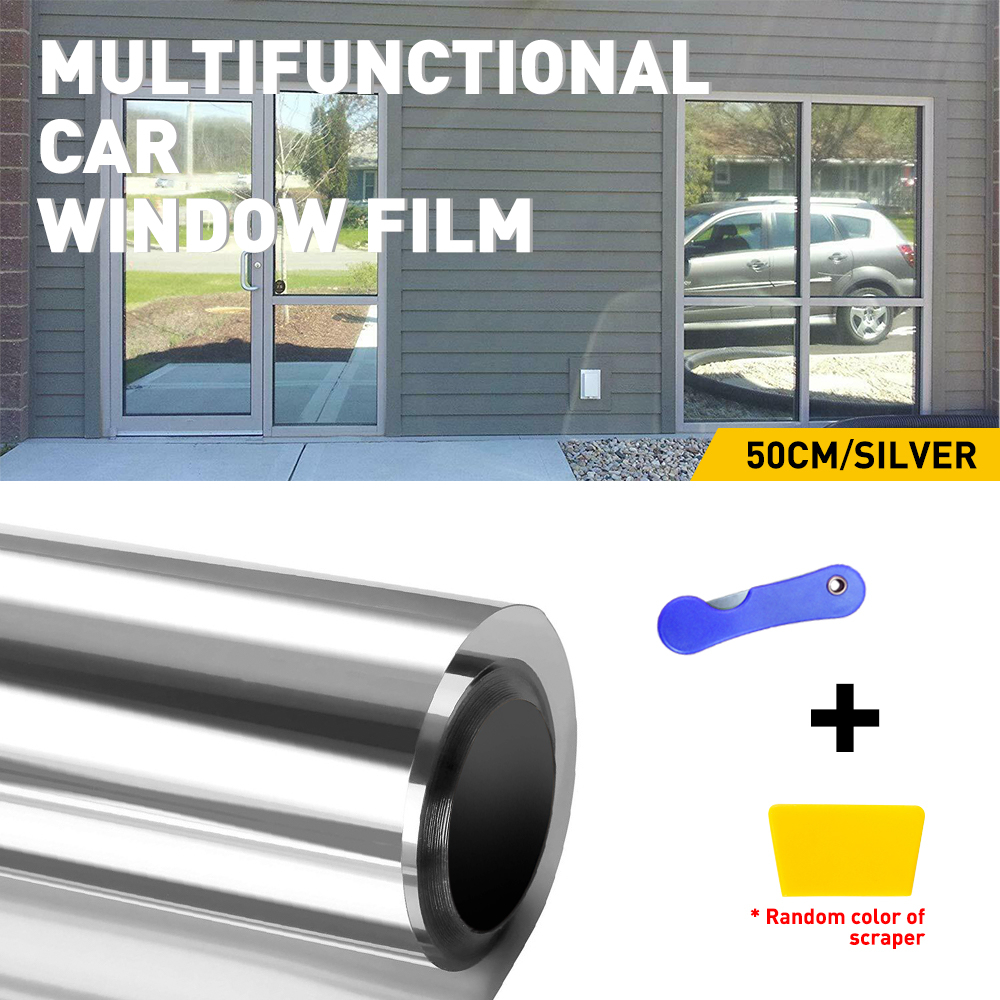 1Roll Window Tint Film Silver Protection Glass Sticker For Car ...