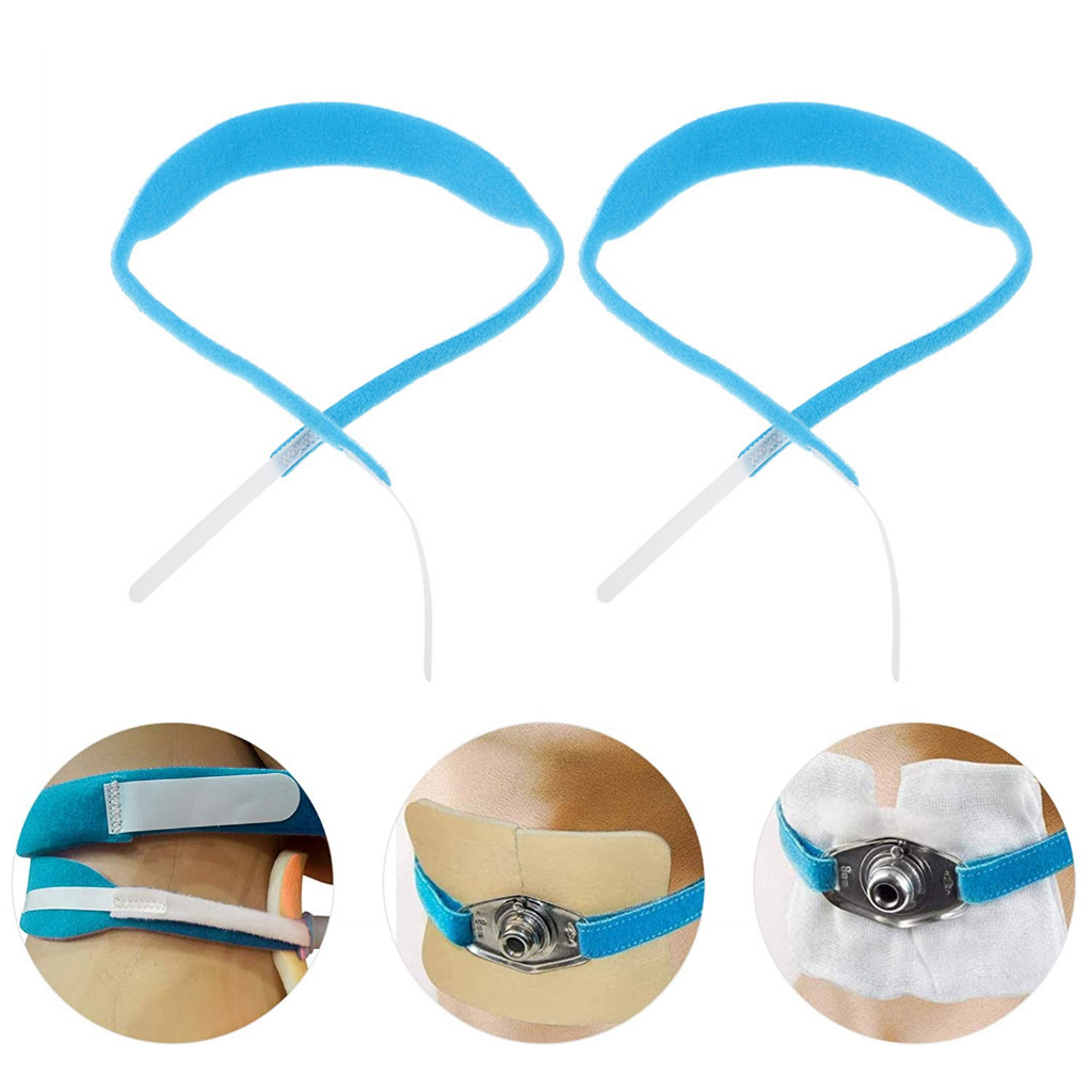 2Pcs Tracheostomy Tube Holder Breathable Ventilator Band Reusable Trach ...