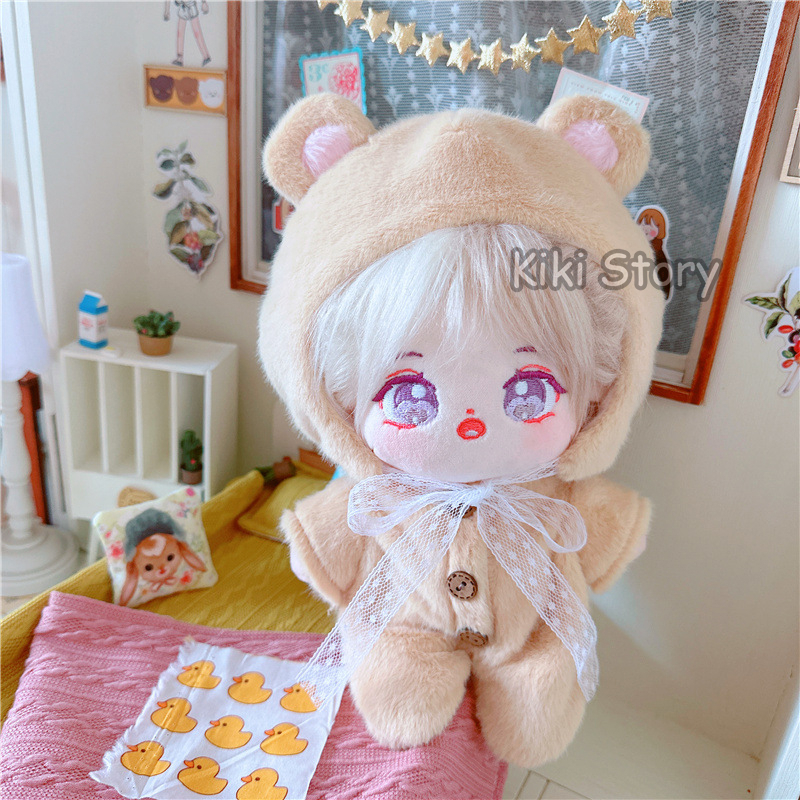 Genuine 20CM Doll Clothes Replaceable Brown Bear Jumpsuit K-Pop Idol ...