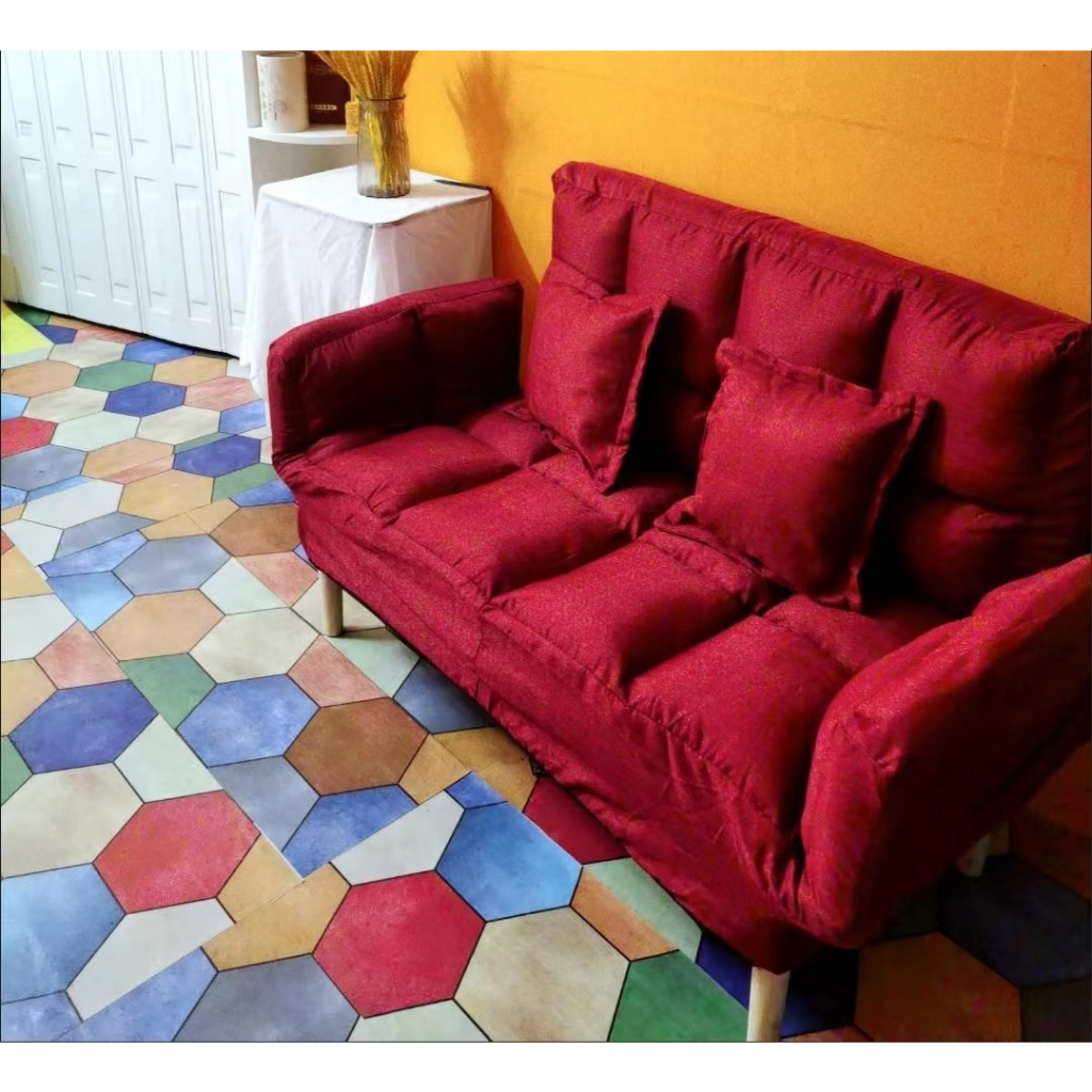 【READY STOCK】Nordic Sofa Bed 2Seater Durable Foldable Canvas Sofa