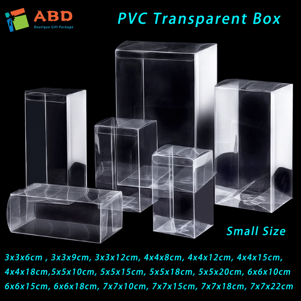 【ABD】10pc Clear Box Acetate Box PVC Transparent Box Plastic Gift Box ...