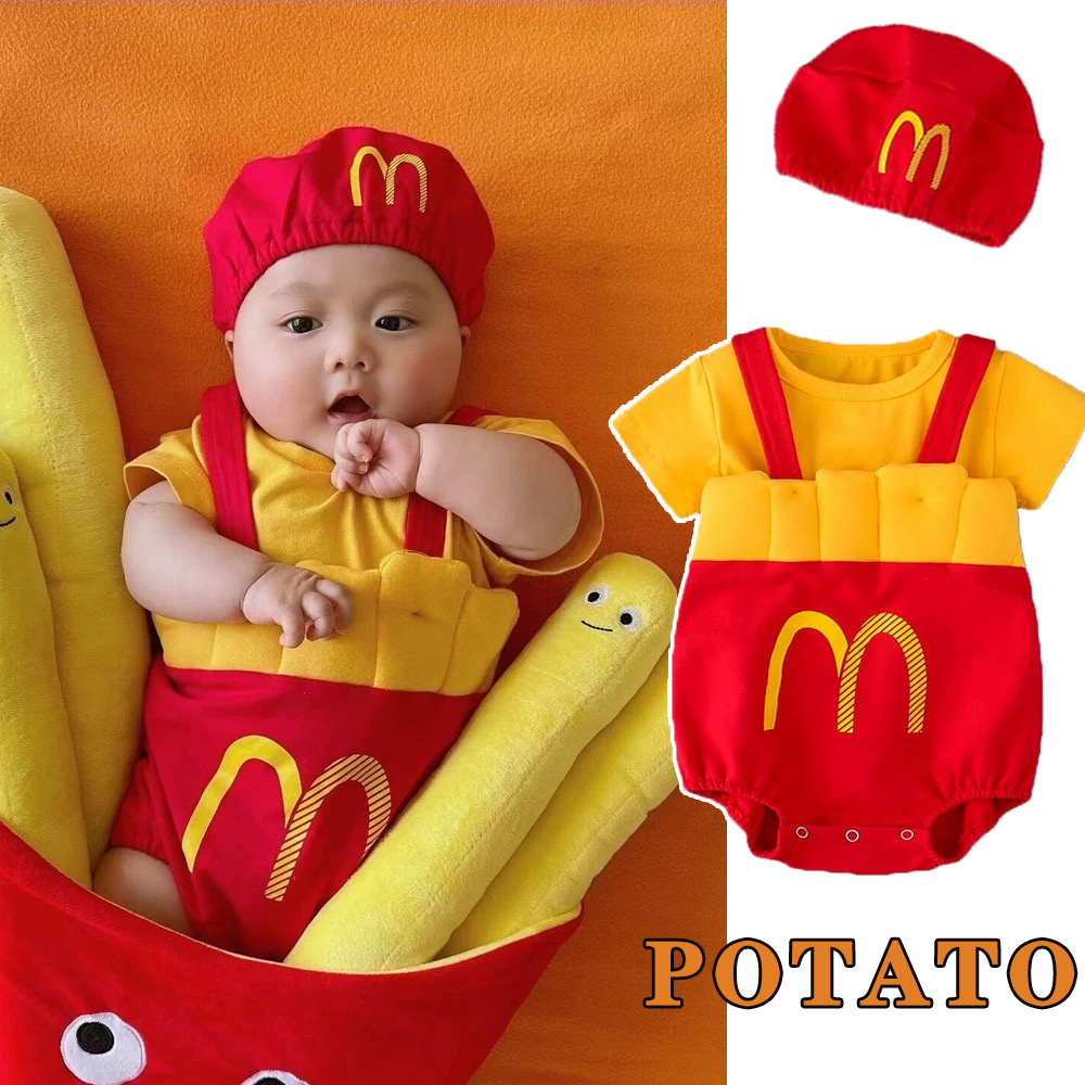 Newborn Baby Clothes Cosplay Halloween Potato McDonald's Clothes