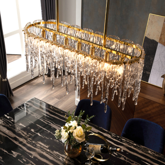 Nordic Postmodern Living Room Bedroom Crystal Chandelier Simple And ...