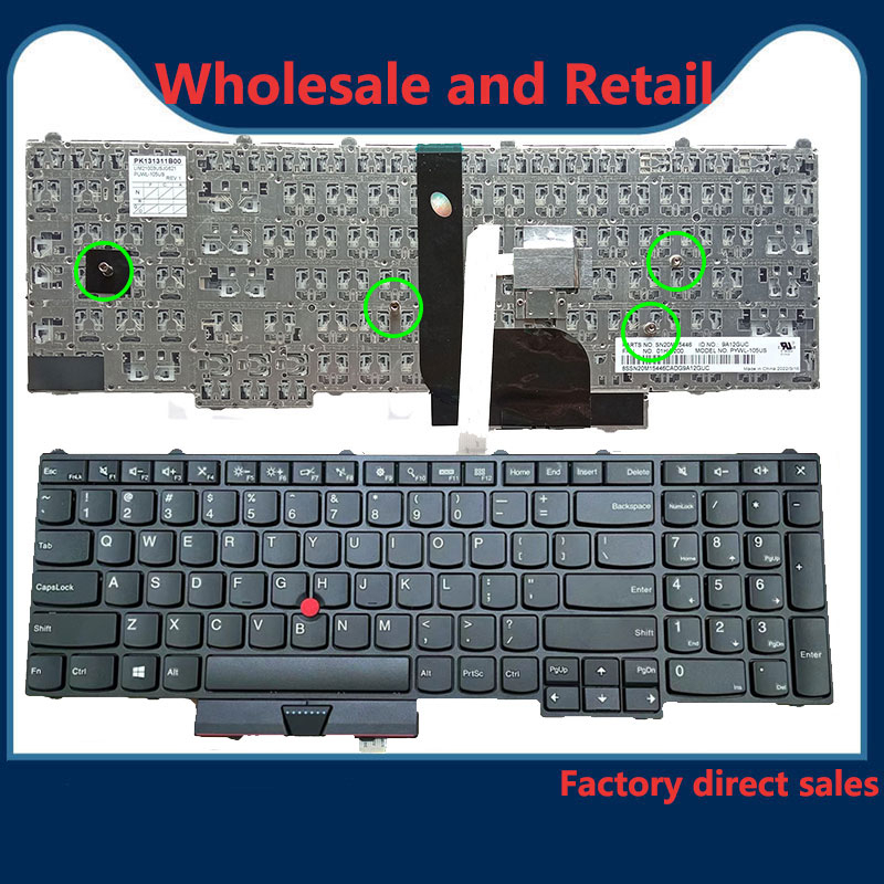 Open Box Lenovo ThinkPad P51 / P70 US Backlit Keyboard – Genuine, QWERTY