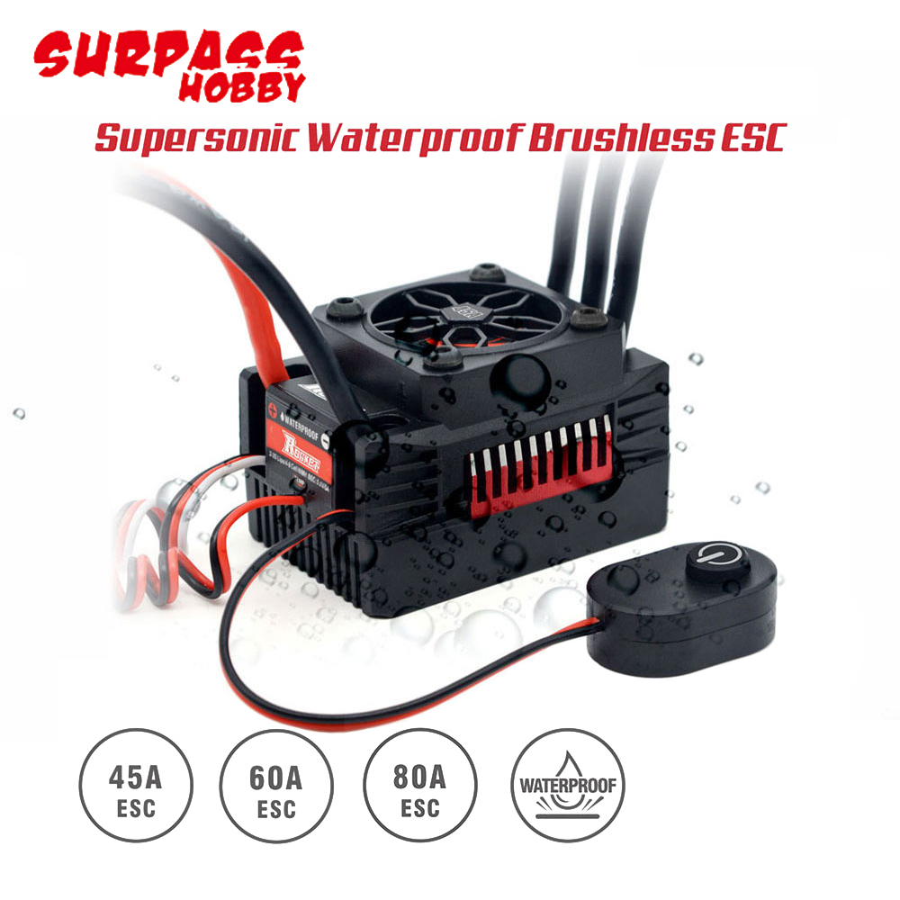 Surpass Hobby Rocket Supersonic V2 Waterproof 45A/60A/80A 2-3S ...