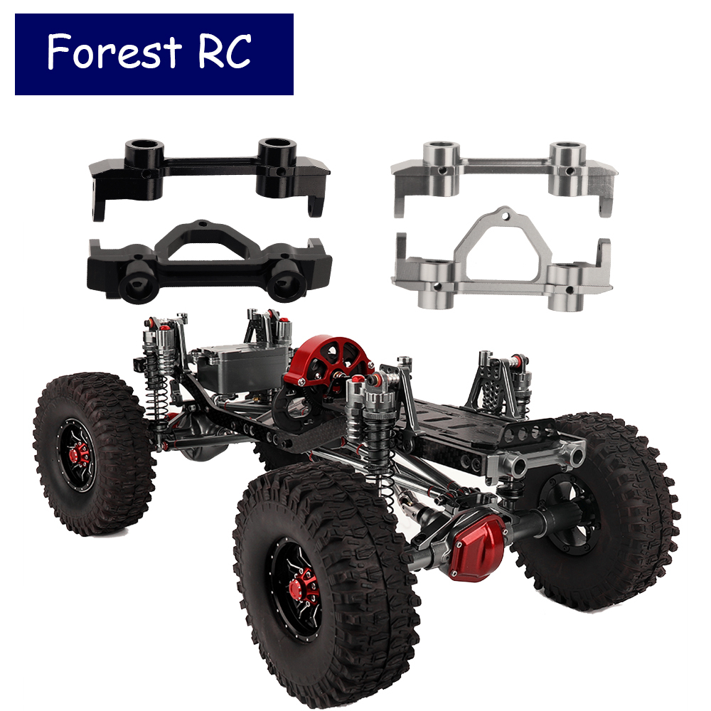 CrazyRacer Servo Relocation Bumper Mount Für Axial SCX10 II 90046/90047 – Combat Style, Aluminium, Schwarz