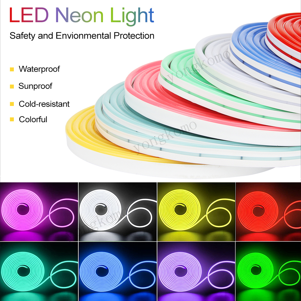 12V Neon Light Strip Waterproof Flexible Tira Led Neon Flex Led Strip ...