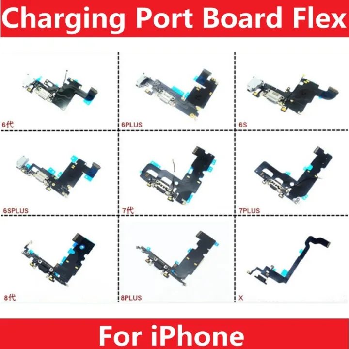 Original Charger Charging Port Board Flex for iPhone 6 6s 7 8 Plus X XS