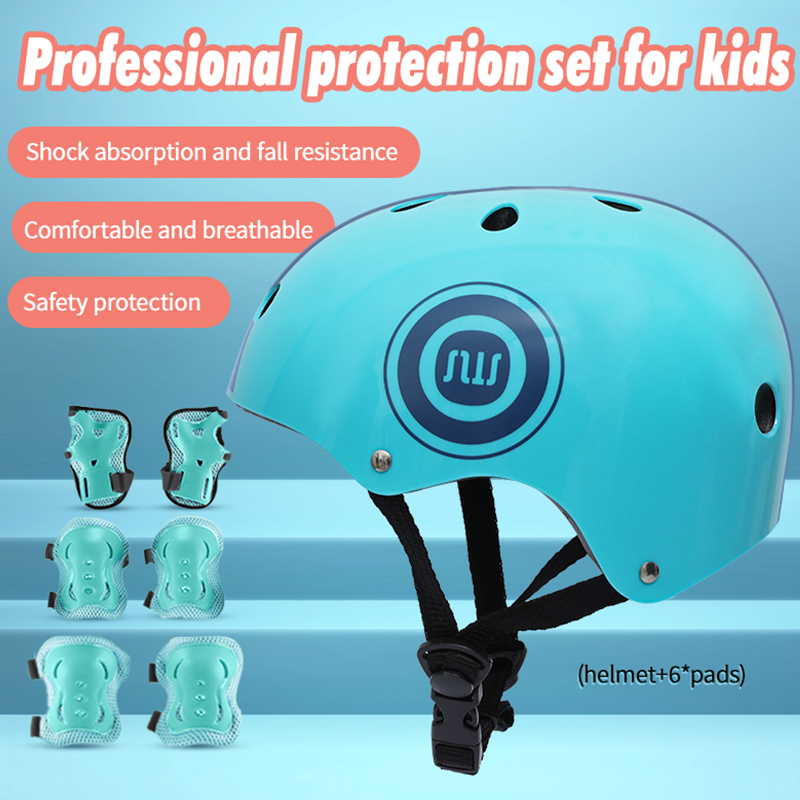 SWAY Skate Protection Kit For Kids (Helmet + Knee Pads Elbow Support