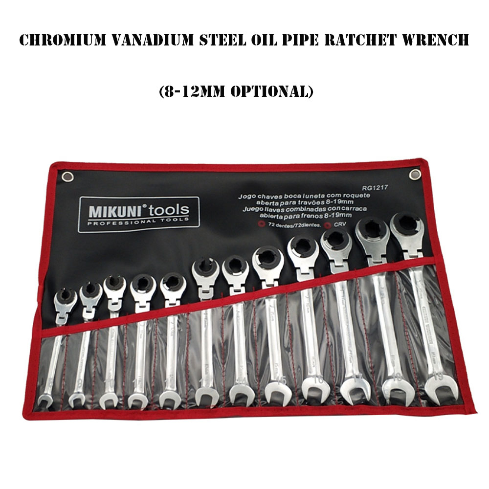 New type adjustable open end oil pipe ratchet wrench universal