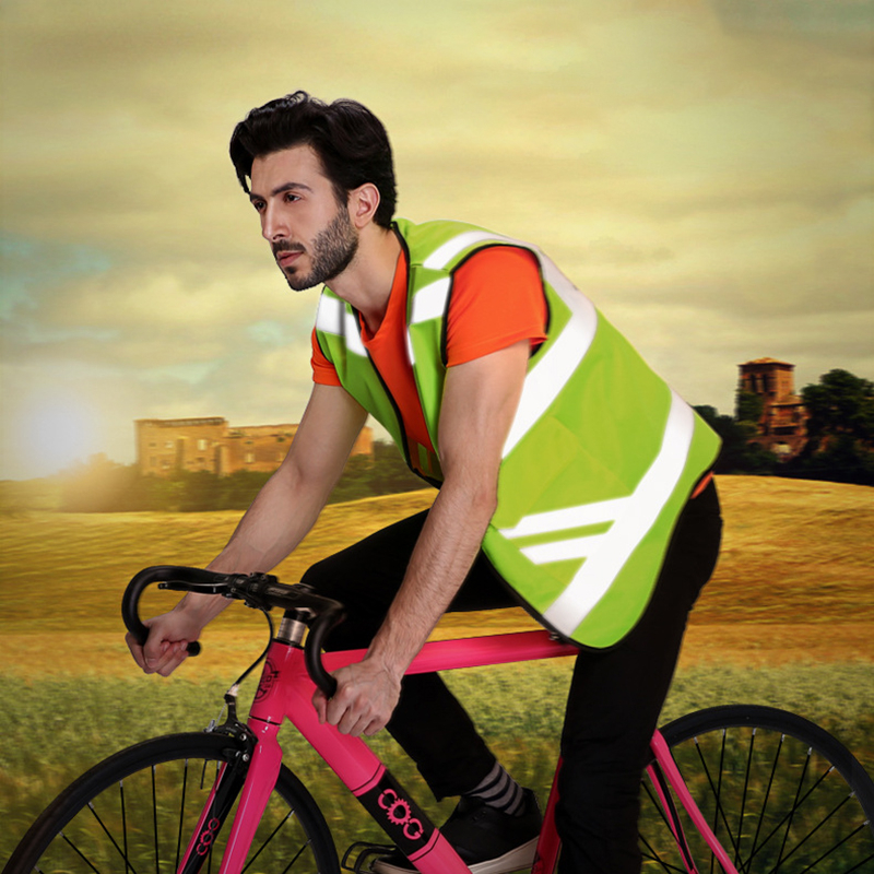 Hi Vis Vest Fluorescent Bike Clothing Reflective Vest Running