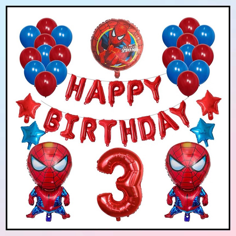 Spiderman Birthday Party Balloons
