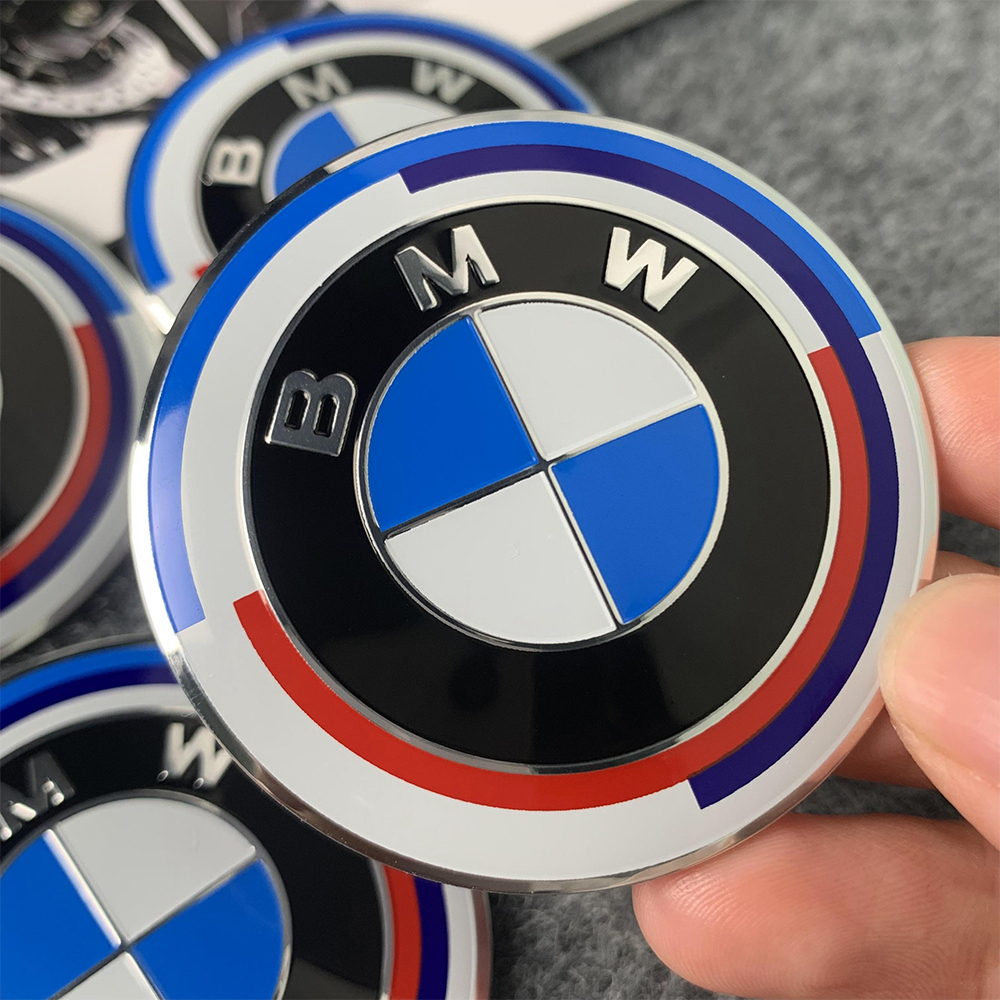 4 pcs/SET 56mm BMW Logo Car Steering Tire Wheel Center 3D Sticker Hub ...