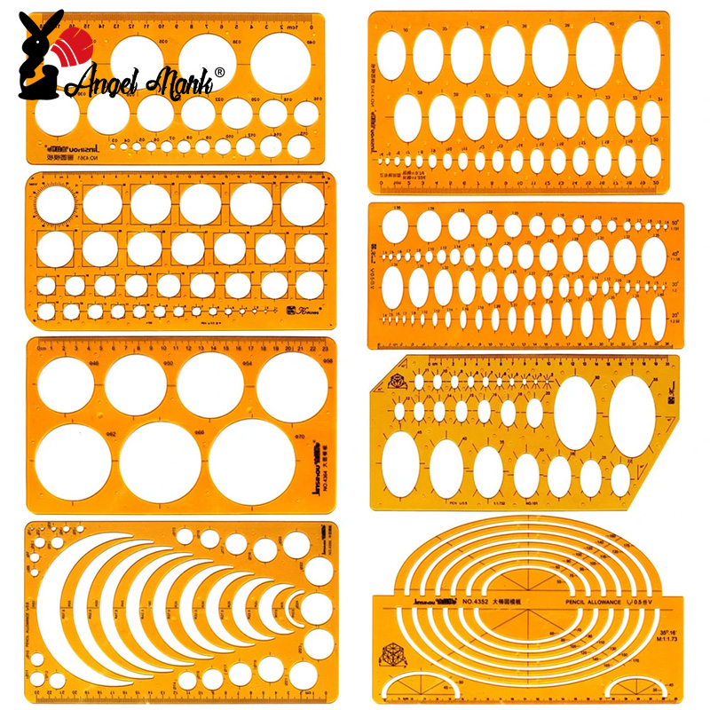 Angel Mark Drawing Template/Stencil Ruler K Resin Soft Architect ...