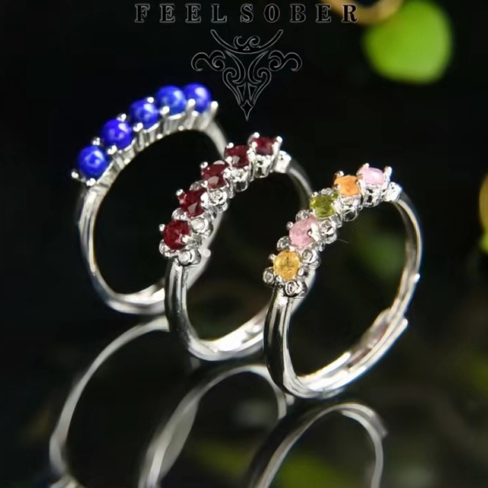 With Certificate Lucky Charm Ring 2024 Tourmaline Ring Charm