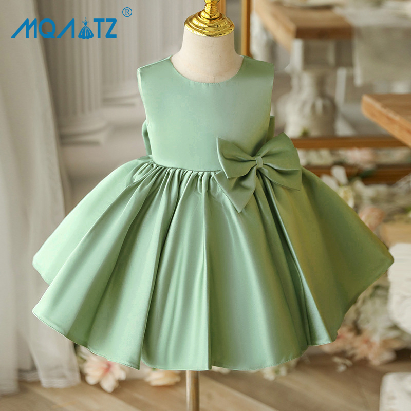 MQATZ Summer Formal Two Bow Kids Party Dress For Girl Children Costume