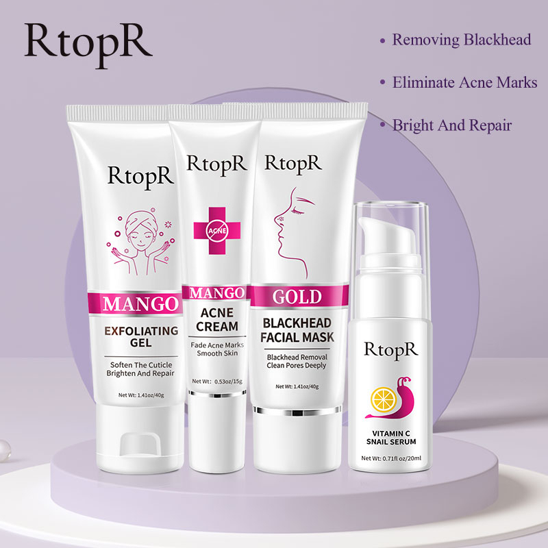 RtopR Skin Care Combination: Gold Black Face Mask 40g+repair acne cream ...