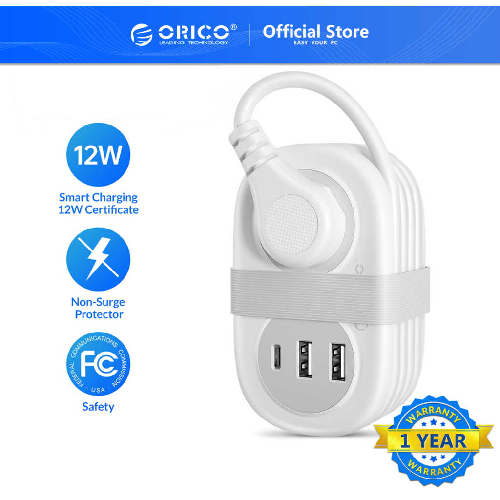 Orico American Portable Charging Board 45 Angle Portable Extension Cord