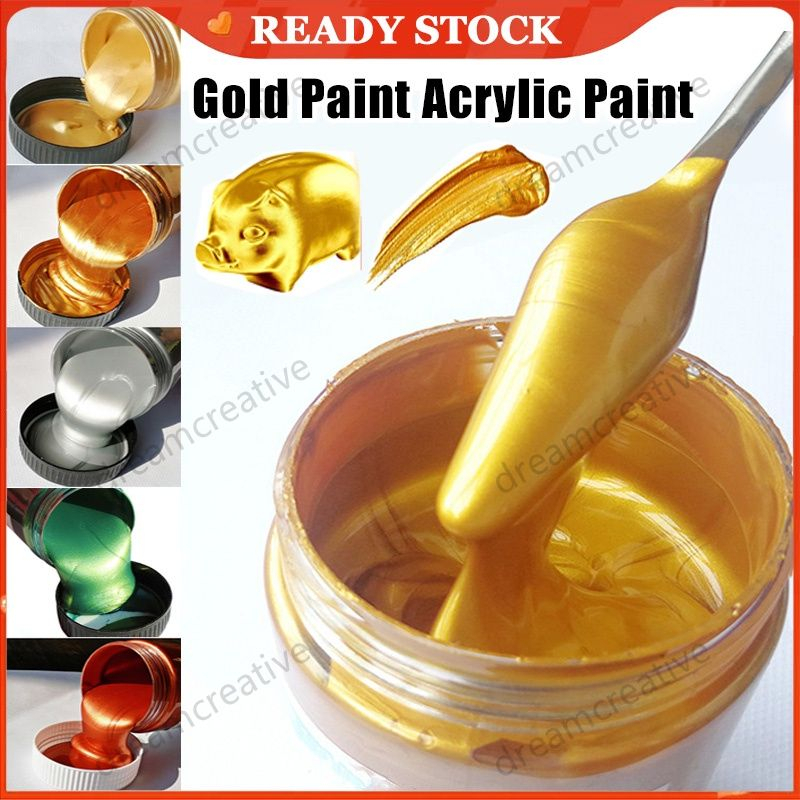 60ml/100ml/300ml High Quality 24K Gold Paint for Metal Wood Leather ...