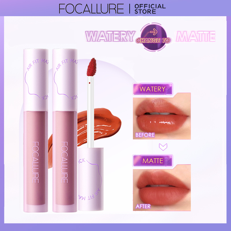 Focallure SwitchMode Airy Matte Lip Tint Velvet Mist Matte Lip Clay ...