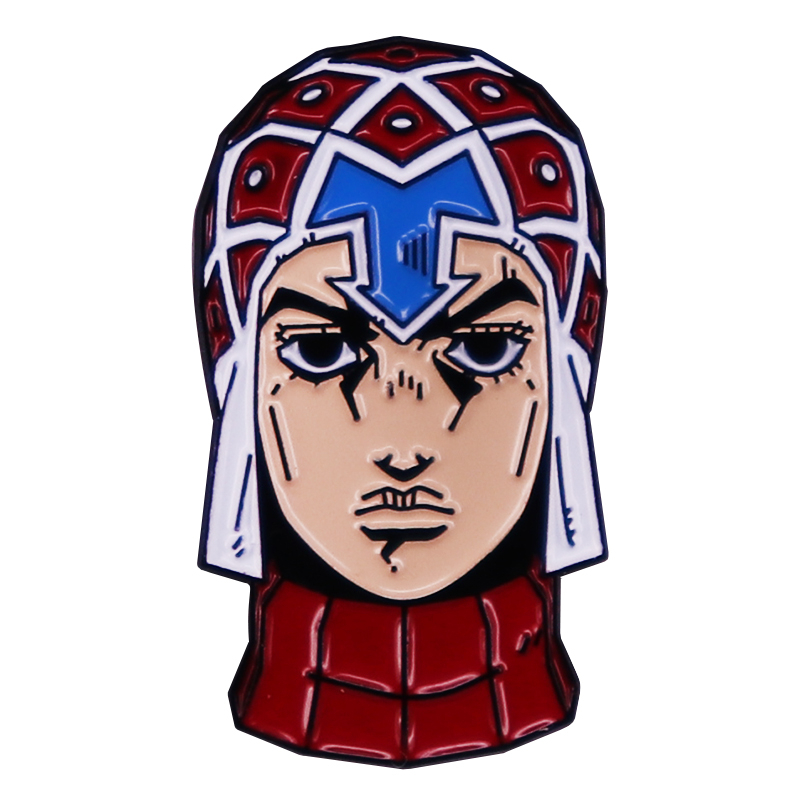 Jojo S Bizarre Adventure Golden Wind Guido Mista Enamel Pin Hot Anime Role Brooch Badge Backpack