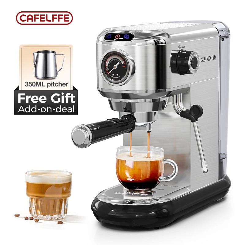 Cafelffe Coffee Machine Semi Automatic Super Slim Espresso Cappuccino