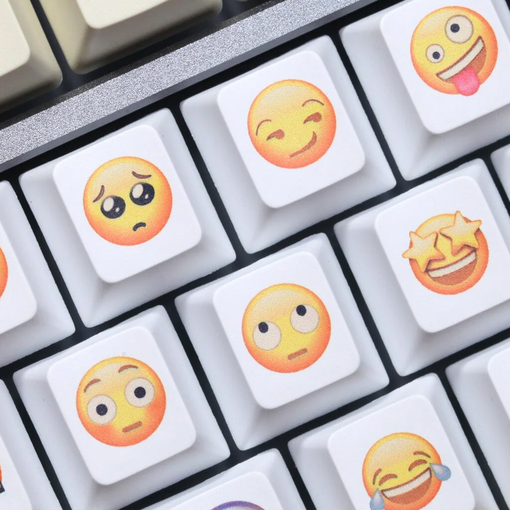 CUTE FACE MOOD MEME EXPRESSION KEYCAP DYE SUBBED KEYCAPS FOR MX STEM