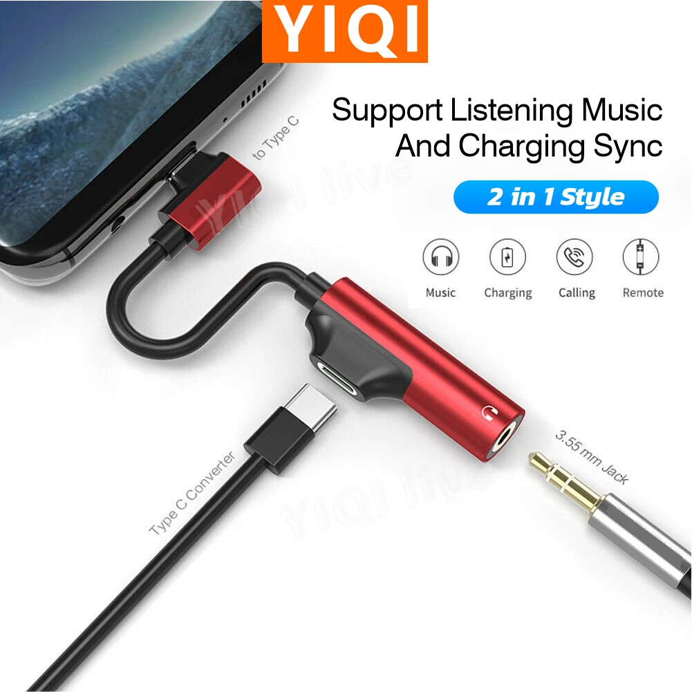 USB Type C To 3.5mm AUX Jack OTG Adapter for Huawei Xiaomi Audio USB C ...
