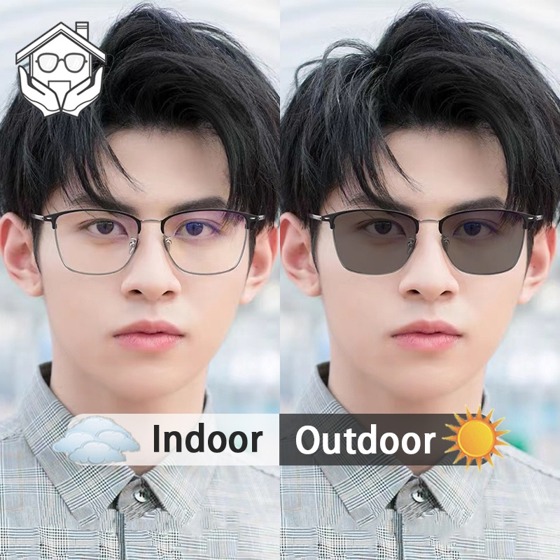 Photochromic Anti Radiation Glasses For Women Men Guys anti radiation eyeglass for man Replaceable Lens Transition Eyeglasses Retro Elastic Specs