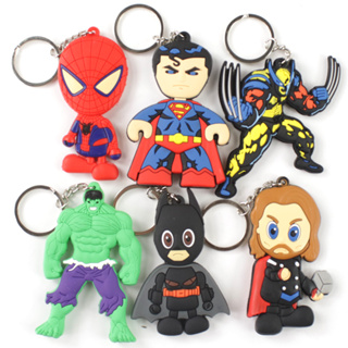 Disney Cartoon Anime Spider Man Pendant Keychains Marvel Car Key