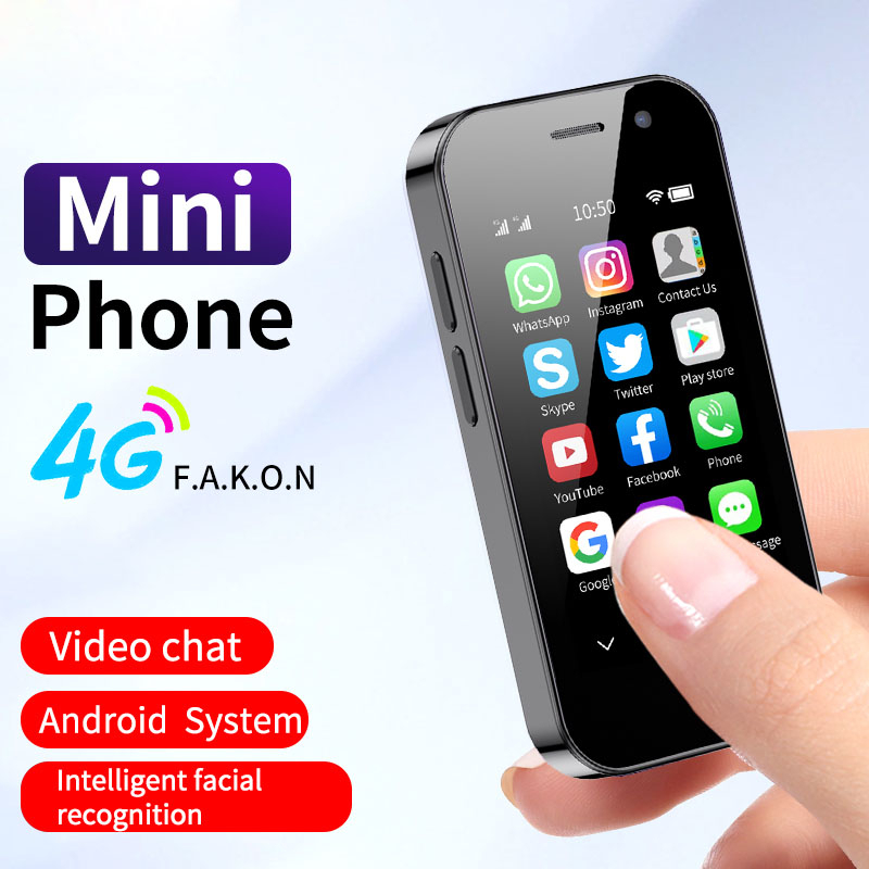 4G Smartphone, 3 Inch Mini Mobile Phone Android 9, Dual SIM, Face ...