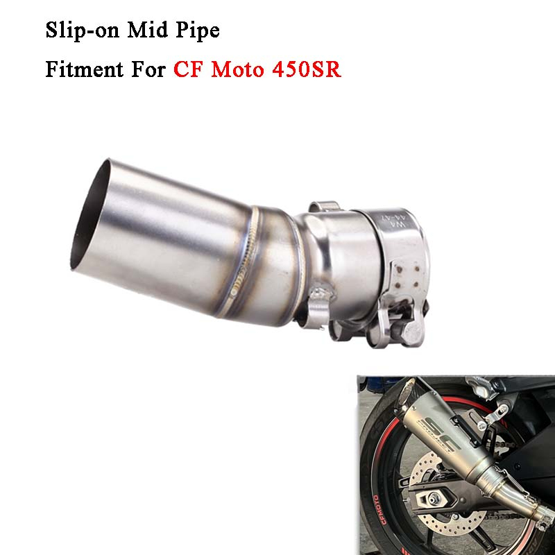 Slipon Mid Pipe Fitment For CF Moto 450SR Motor Exhaust System Modification Shopee Philippines