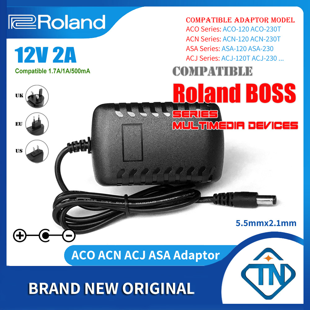 thumbnail image 2 of 12v AC/DC Adapter For Roland Keyboards – ACJ-120, EM-25, EG-101 – ABLEGRID 2 of 3