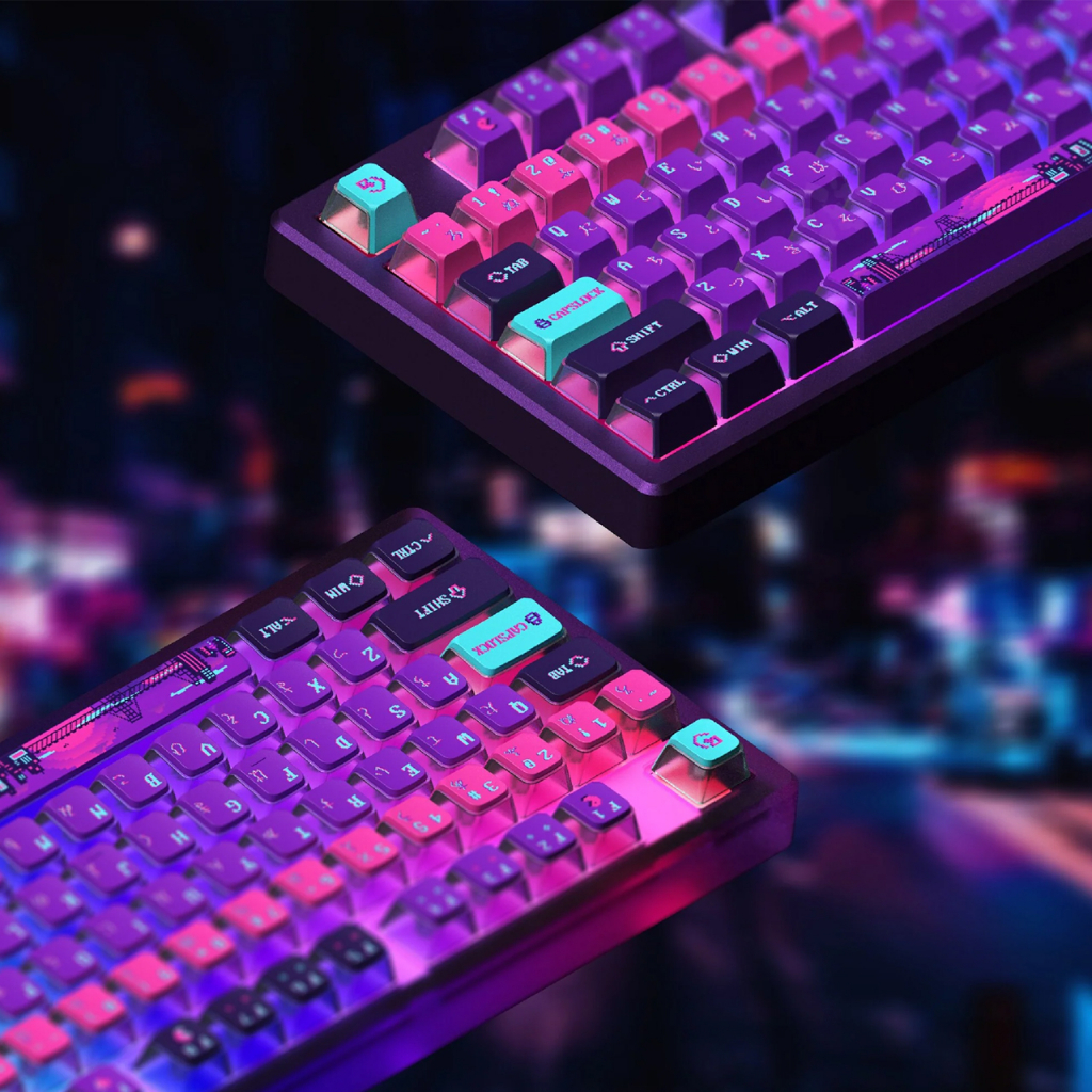 YMDK Carbon Top Print 60 87 104 keycap spesso PBT profilo OEM Keycap per tastiera meccanica MX (solo tastiera) (104