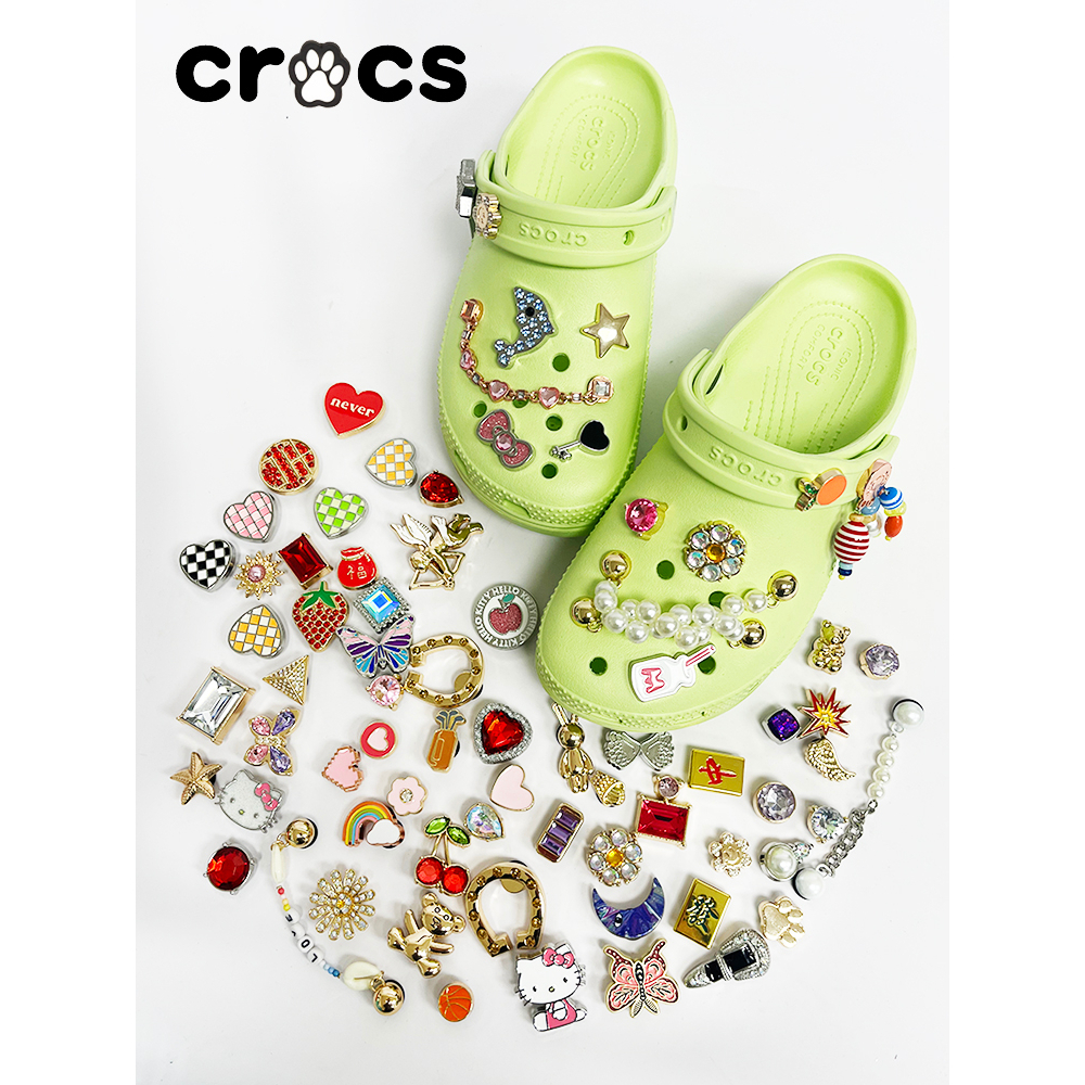 Jibbitz crocs charm Metal Shoe Charms Authentic Crocs Shoe Holder DIY
