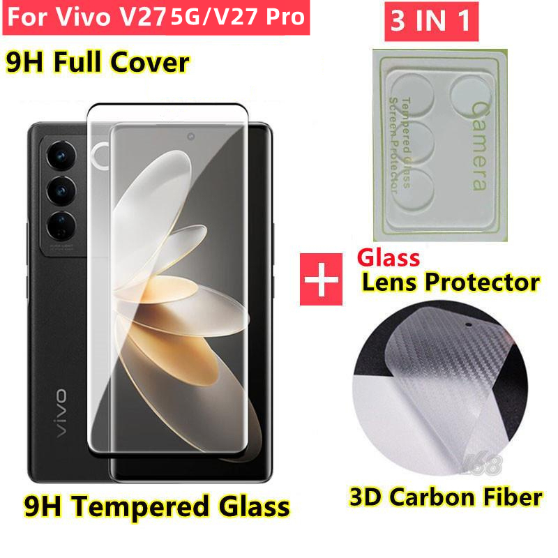 Vivo Y17S Tempered Glass Screen Protector Full coverage camera protector 3D  Carbon Fiber - AliExpress