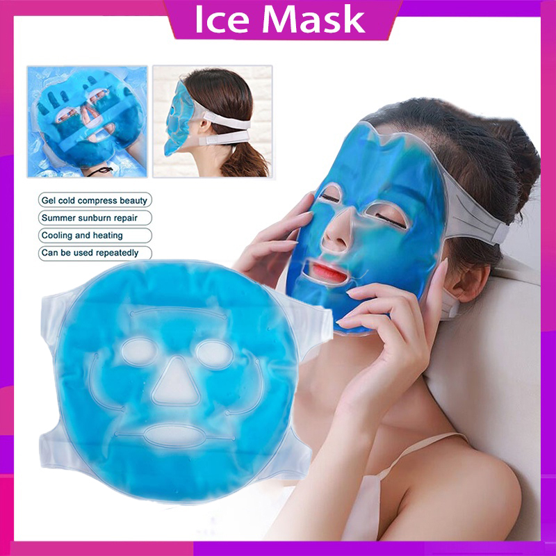 Cooling Gel Ice Mask Gel Ice Pack Face Mask Full Face Reusable Cold