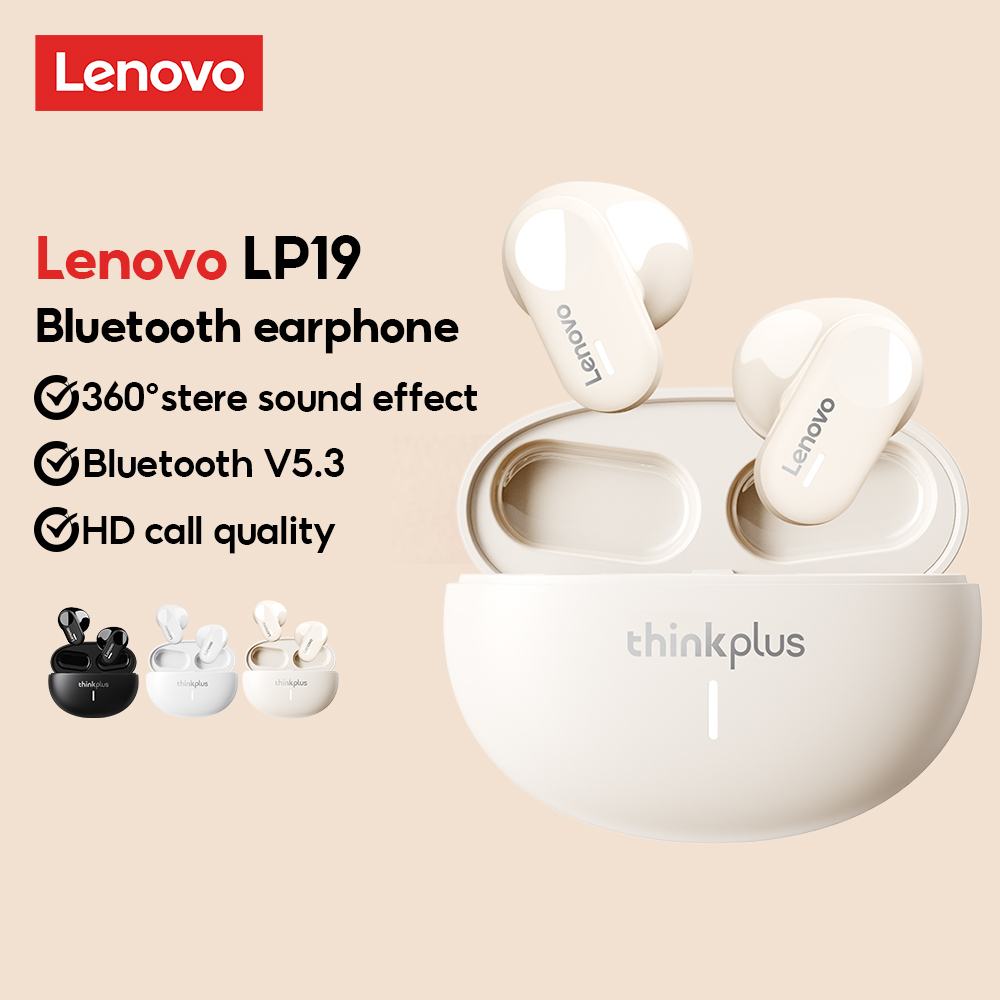 Lenovo LP19 Tws Bluetooth Headset Semi In Ear Wireless Bluetooth Hifi ...