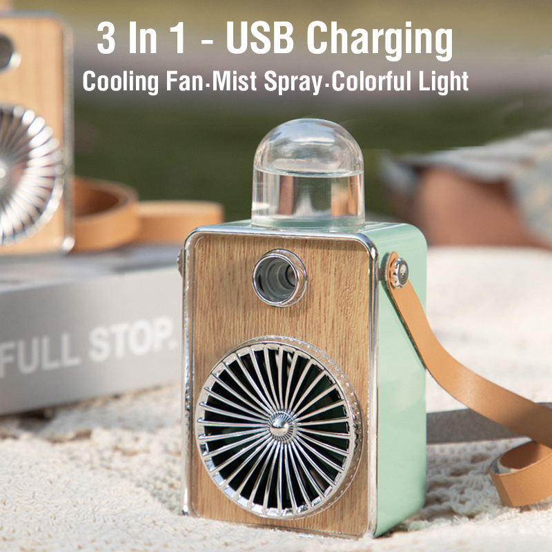 3 in 1 Mini Fan Neck Fan Cooling Camera Portable Fan Rechargeable Mini ...