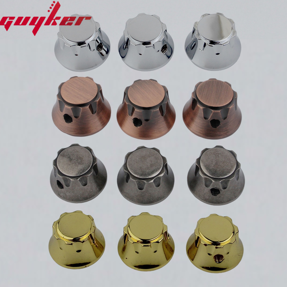 3PCS GUYKER Electric Guitar Bass Control Knobs Copper Butterfly style ...