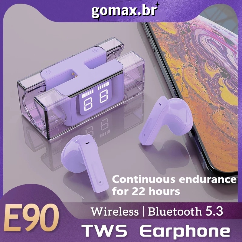 E90 TWS 5.3 chip bluetooth headset with mic AAC/SBC HiFidefinition