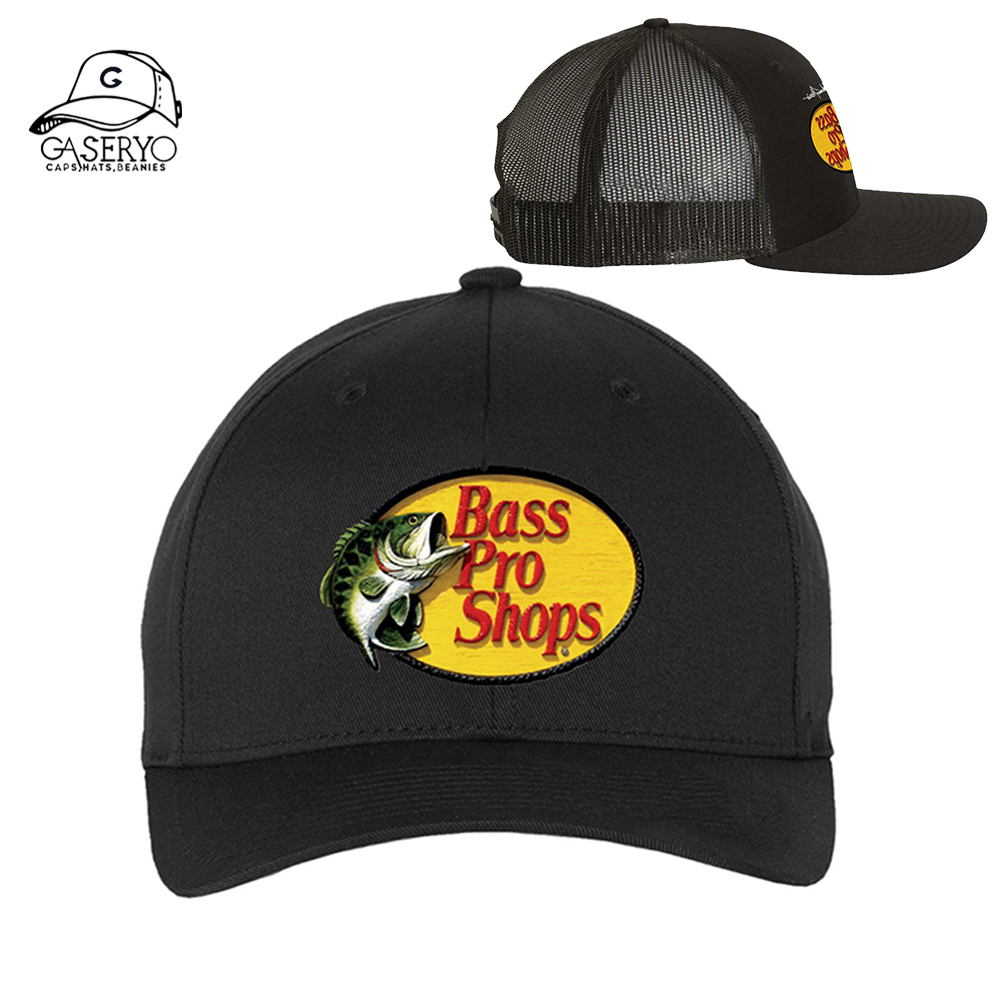 Gaseryo Bass Pro Shops Embroidered Mesh Cap-Frame Trucker Snapback ...