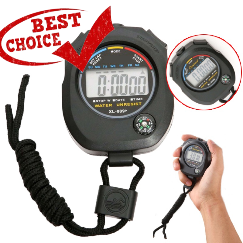 LCD Digital Professional Chronograph Timer Counter Stop Watch Stopwatch ...