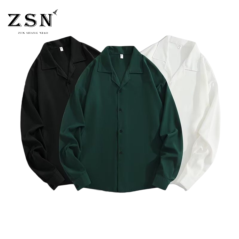 ♛ZSN Zun Shang Niao♛ Men's Autumn New Fashion Popular Shirt Men's Cuban ...