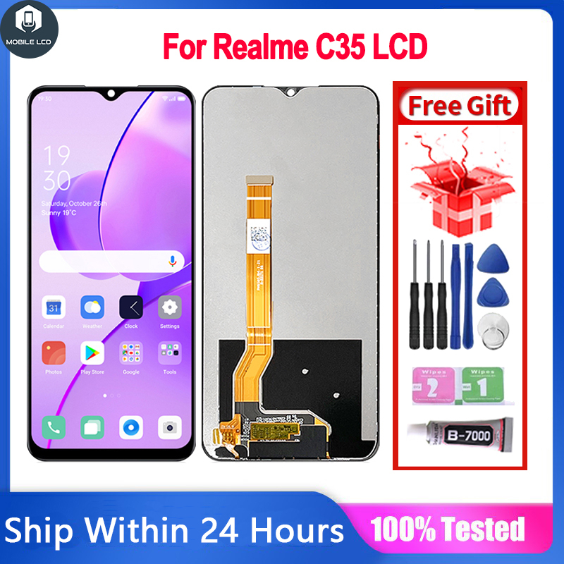 Original LCD With Frame For OPPO Realme C35 LCD Screen Display Touch ...