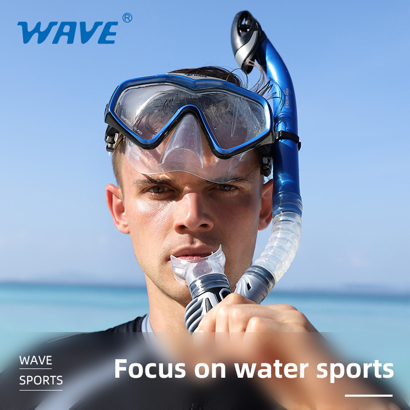 WAVE Professional Snorkeling Diving Mask Set Free Breathing Leakproof