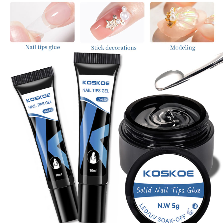 5g 10g Easy Stick Patch Adhesive Bond Solid Nail Tips Gel No-Flowing ...