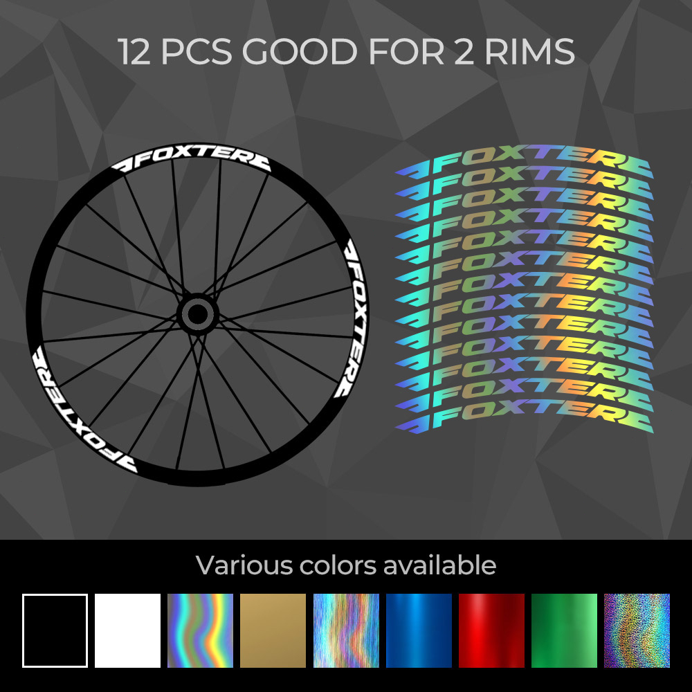 FOXTER Wheel Rim Sticker Decal Vinyl for Mountain Bike and Road