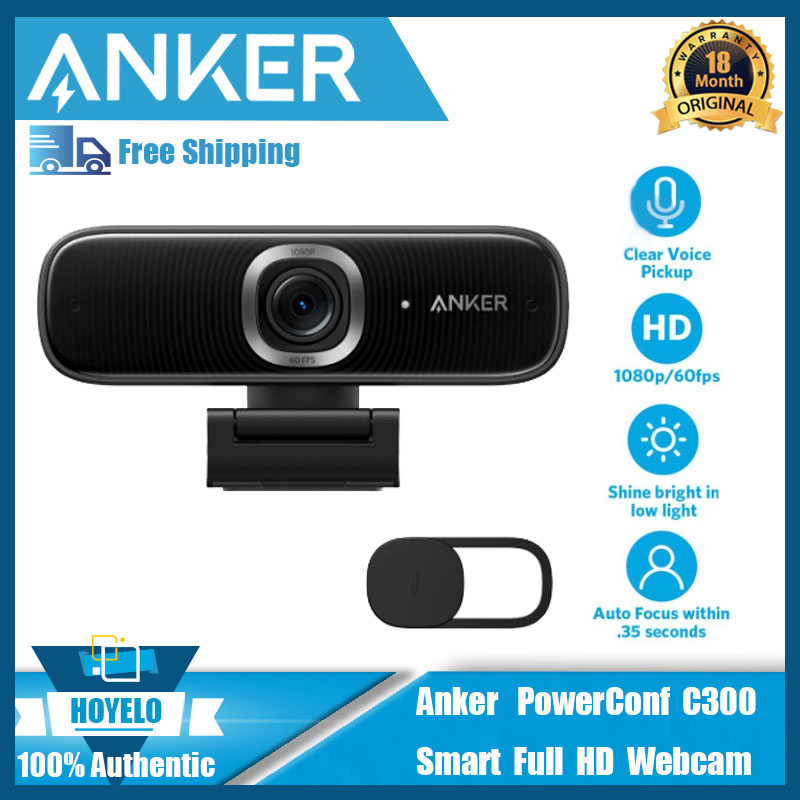 Anker PowerConf C300 Smart Full HD Webcam, AI-Powered Framing ...