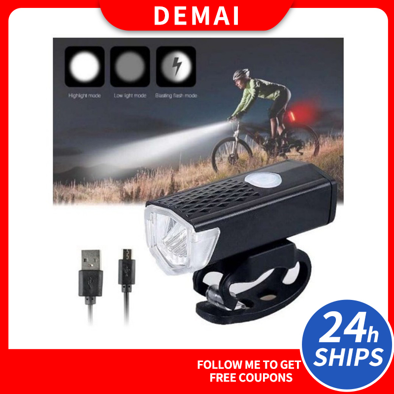 Led Headlight Cycle Headlight Rechargeable Bike Front Light